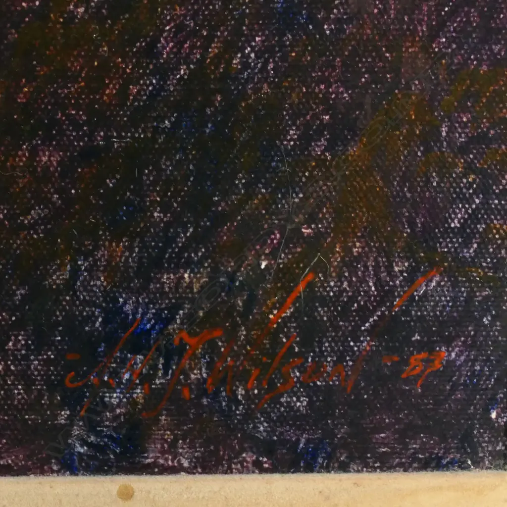 A.H.T. (Tim) Wilson (1954-2020) 'Impressions of Fiordland' - oil on Berge linen, titled lower left, signed and dated '83. 600 x 890mm, Image 1++