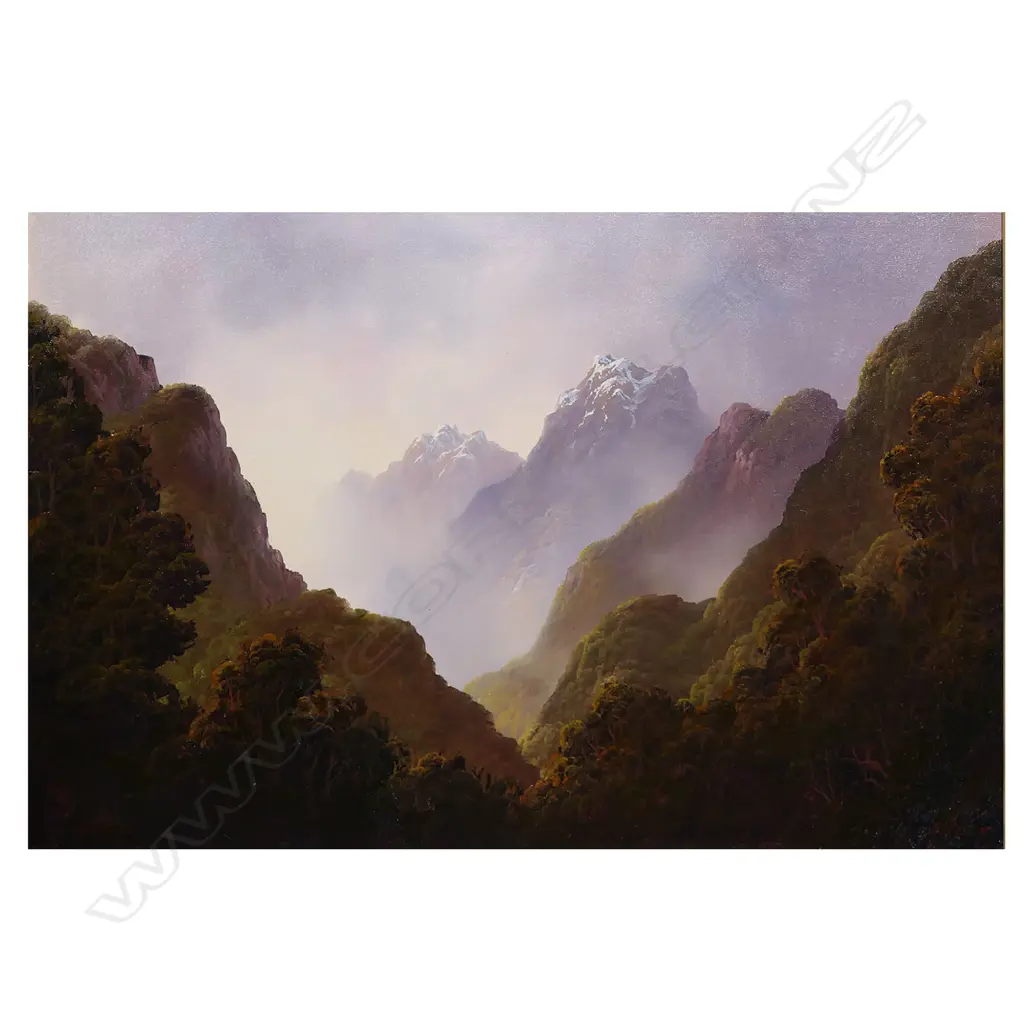 A.H.T. (Tim) Wilson (1954-2020) 'Impressions of Fiordland' - oil on Berge linen, titled lower left, signed and dated '83. 600 x 890mm, Image 1++