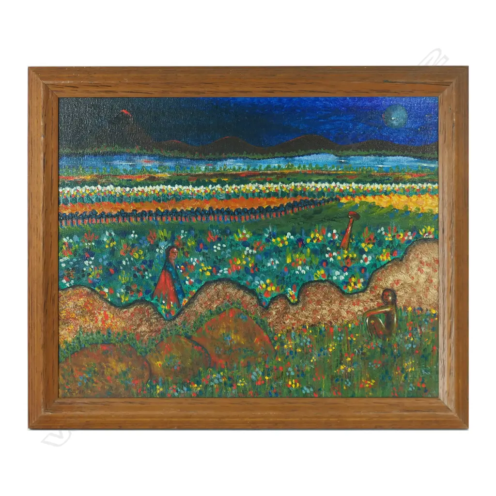 Alan Taylor (NZ 1933-2016) 'Early Morning Call' - acrylic on board, signed. 390 x 495mm. Image 1++