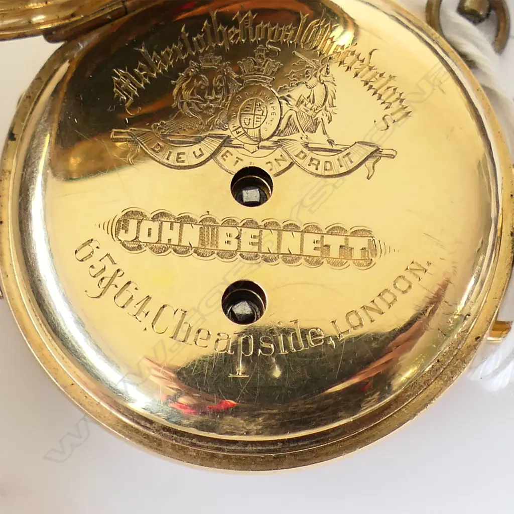 A Victorian 18ct gold half hunter pocket watch - enamel chapter ring to the front, the white enamel dial with Roman numerals and seconds dial, recently serviced, with key and in maker's original box, 55gms. Dia. 42mm. Image 1++