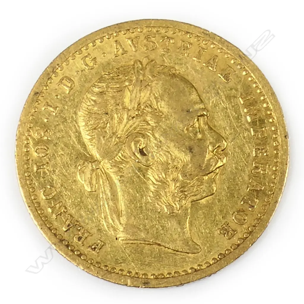 1911 1 ducat Austrian Empire Francis Joseph I gold (.986) coin - 3.49gms. Dia.20mm. Image 1++