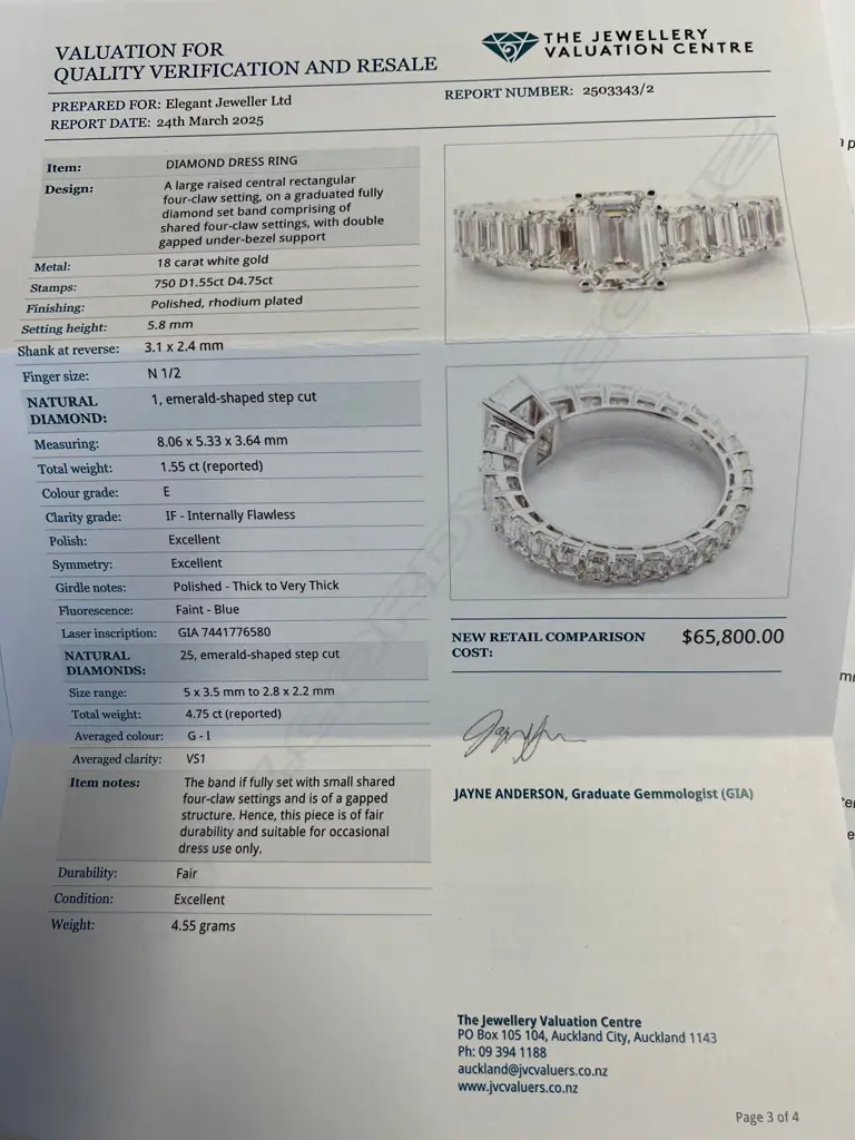 An impressive 18ct white gold and diamond fully set diamond ring, Image 1++