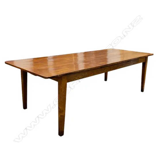 A French country plank-top table
