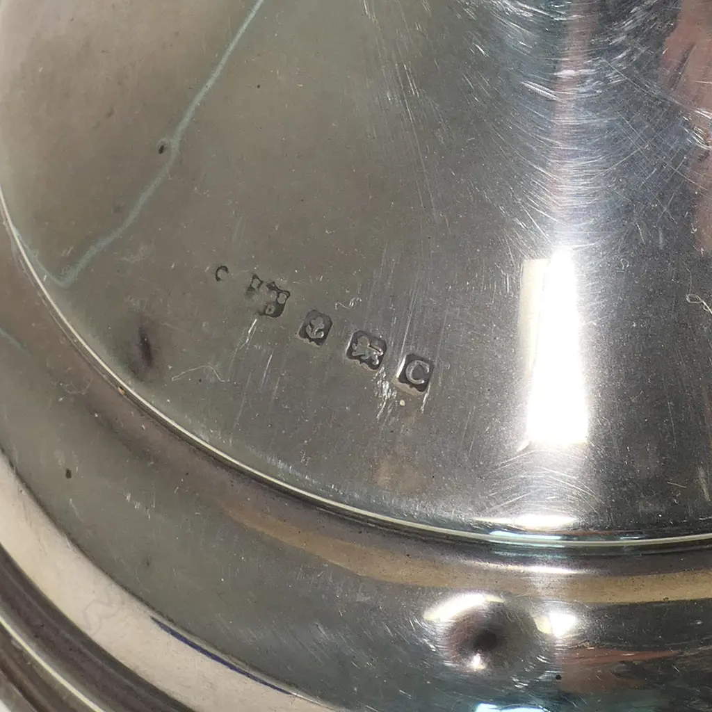 A large silver candlestick based table lamp of plain Georgian style Image 1++