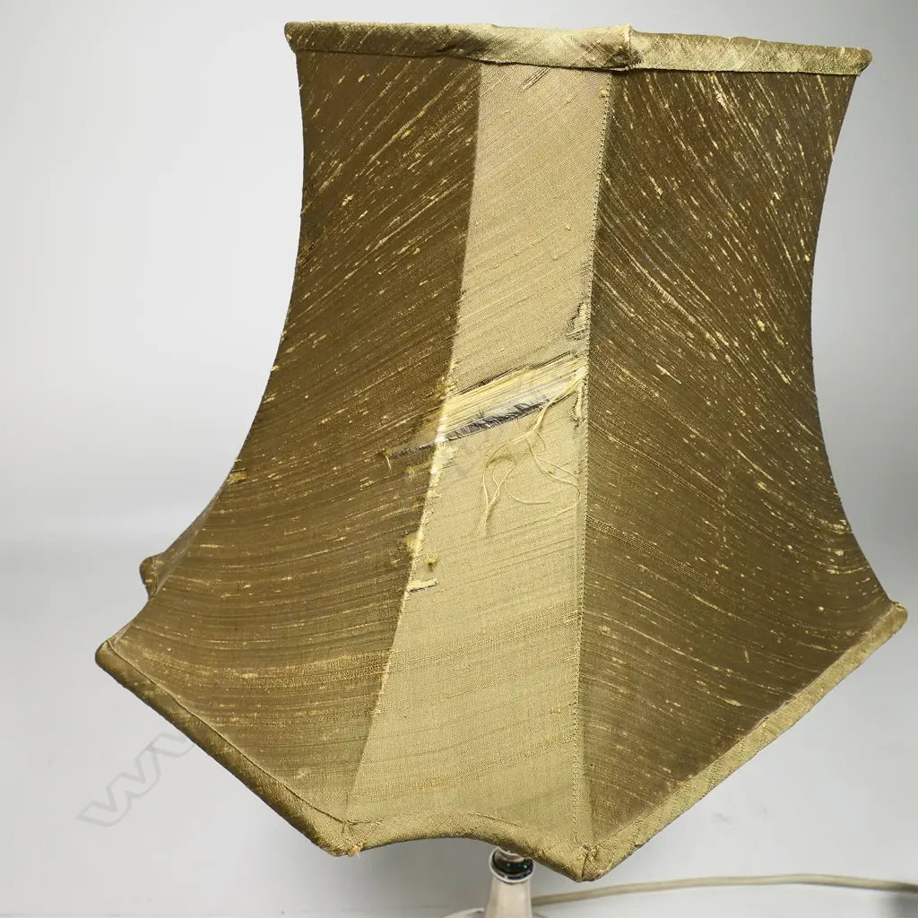 A large silver candlestick based table lamp of plain Georgian style Image 1++