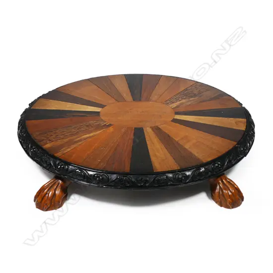 A handcrafted wood table centre piece,