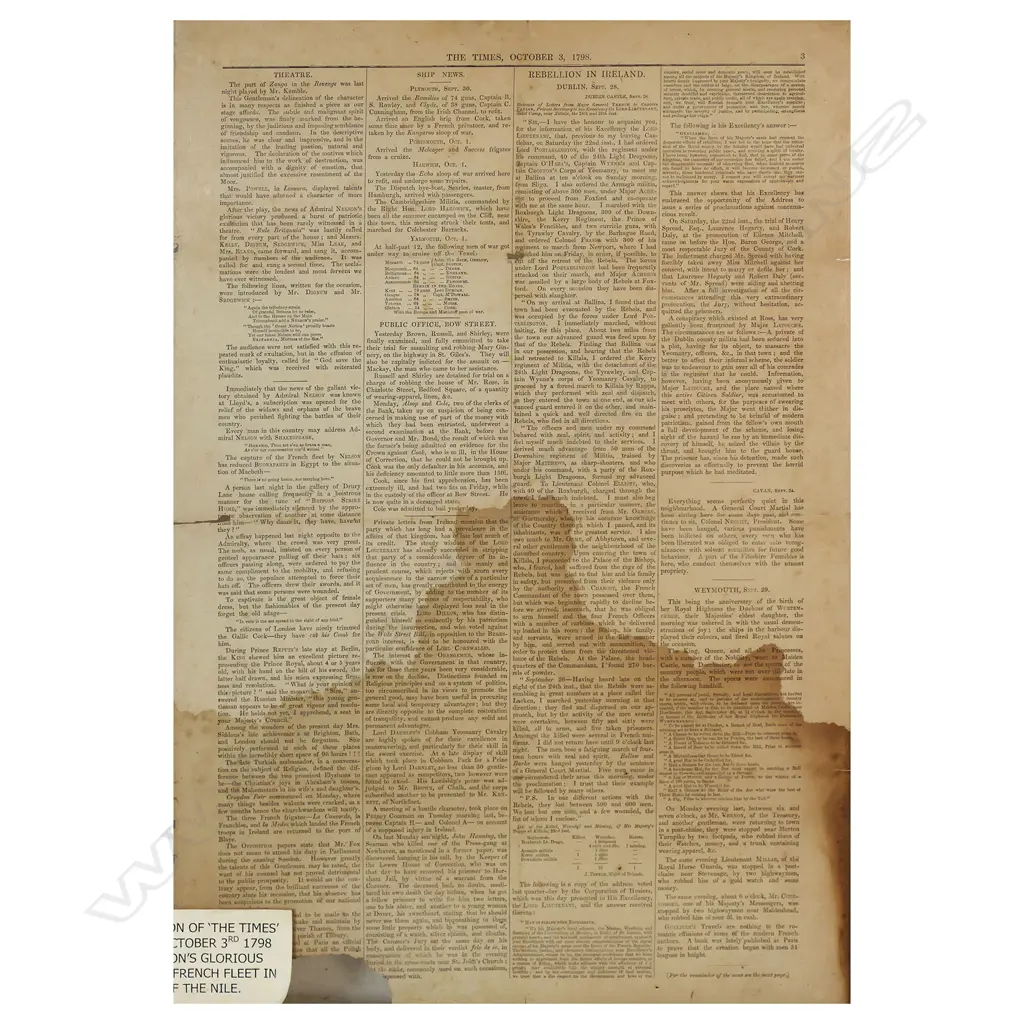A framed four page newspaper 'THE TIMES', Image 1++