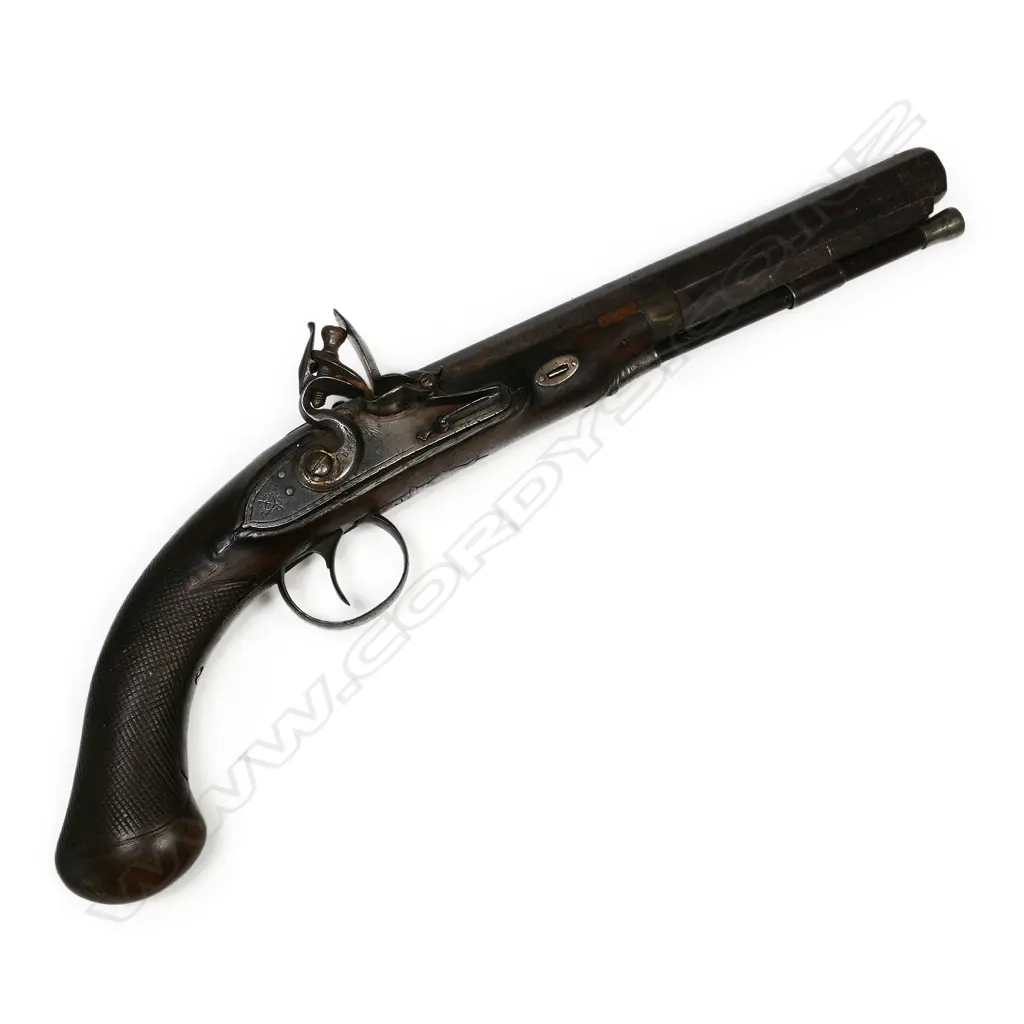 A George III flintlock officers pistol by Clark of London, Image 1++