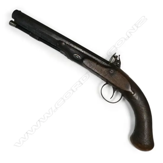 A George III flintlock officers pistol by Clark of London,