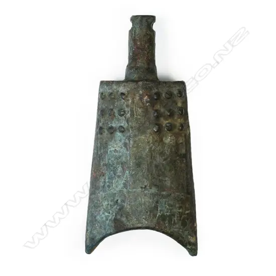 An antique (possibly ancient) small Chinese bronze temple bell,