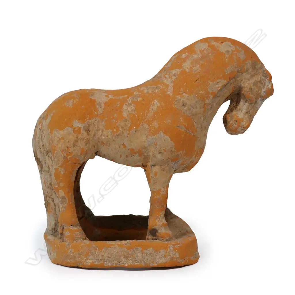 A pottery model horse reputedly from the Tang Dynasty (618-906), Image 1++