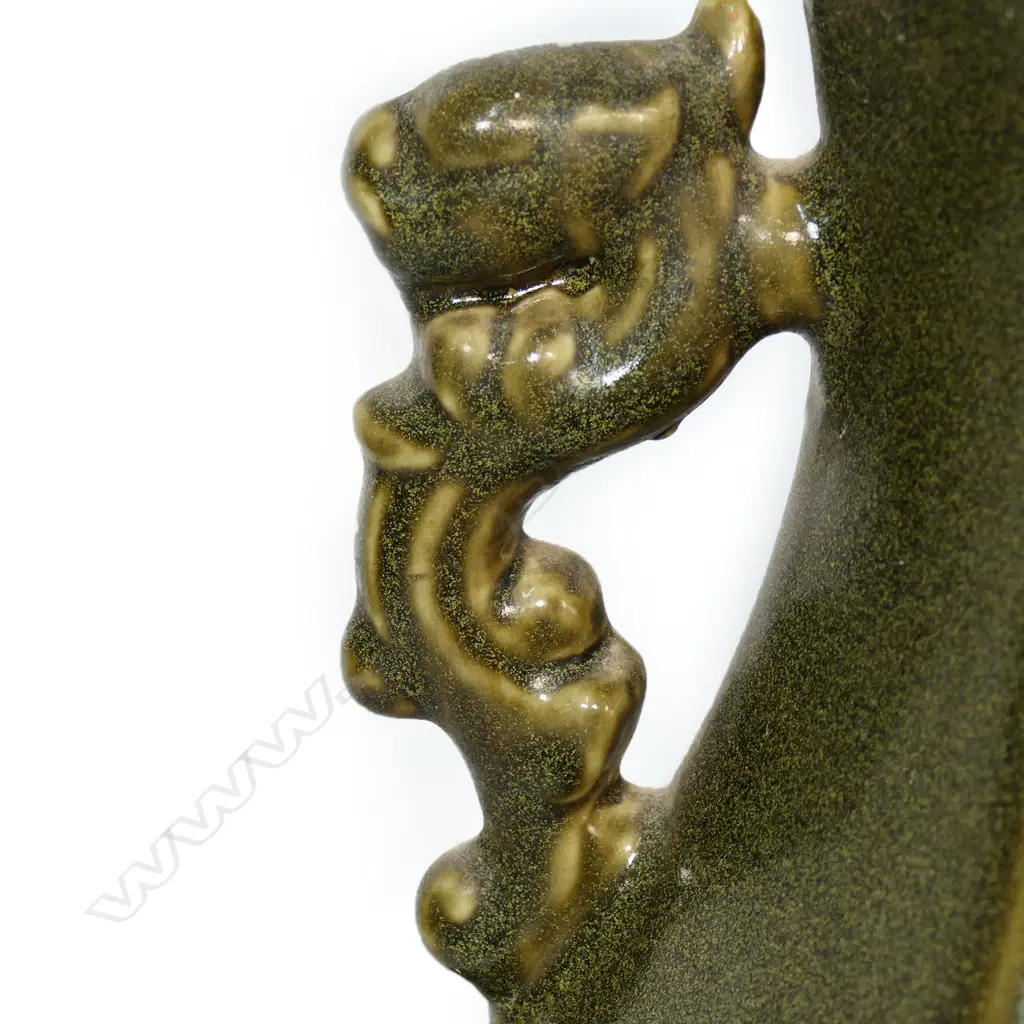 A large Chinese hexagonal tea dust glazed vase, Image 1++