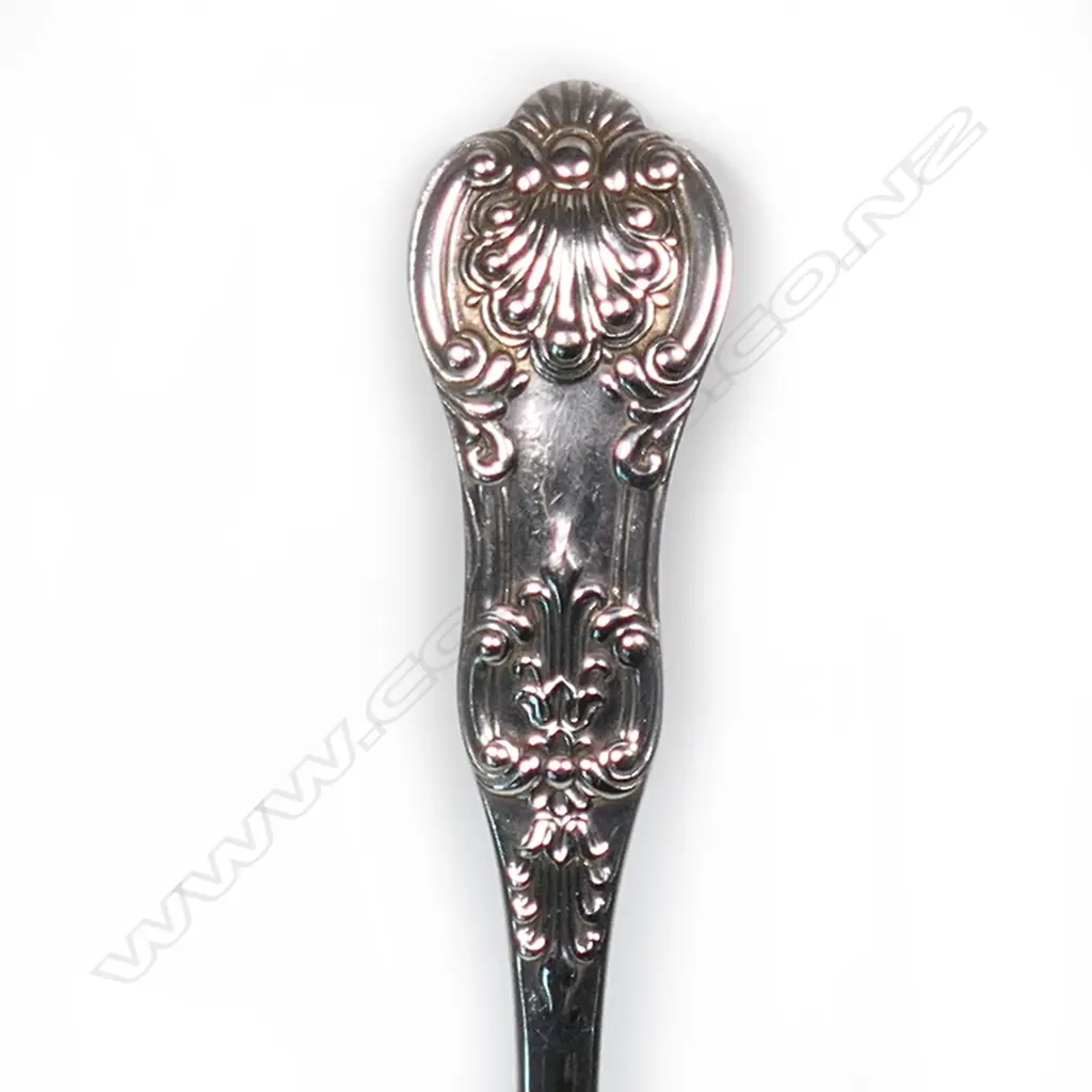 A rare 19thC New Zealand made Harrop & Neill (Dunedin) silver serving spoon, Image 1++