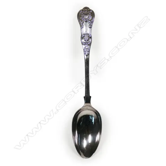 A rare 19thC New Zealand made Harrop & Neill (Dunedin) silver serving spoon,