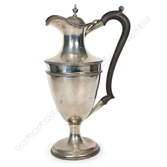 An Edwardian silver wine ewer,
