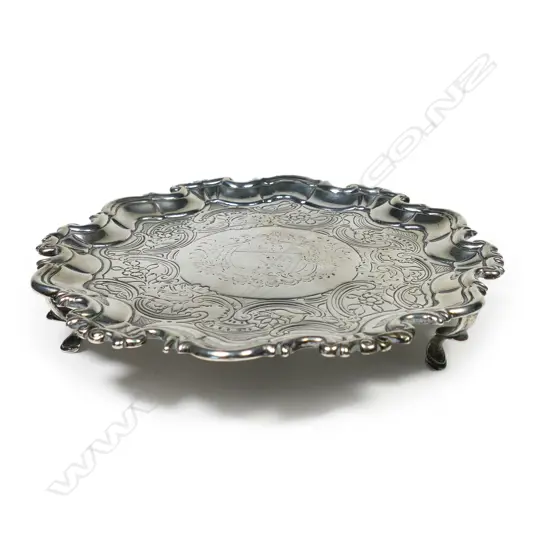 An early George III Irish silver waiter,