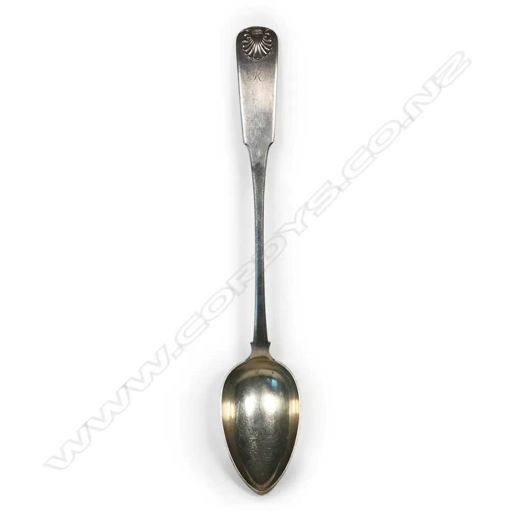A rare late George III Scottish (Perth) provincial silver basting spoon, Image 1++