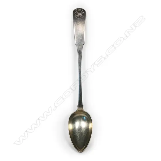 A rare late George III Scottish (Perth) provincial silver basting spoon,