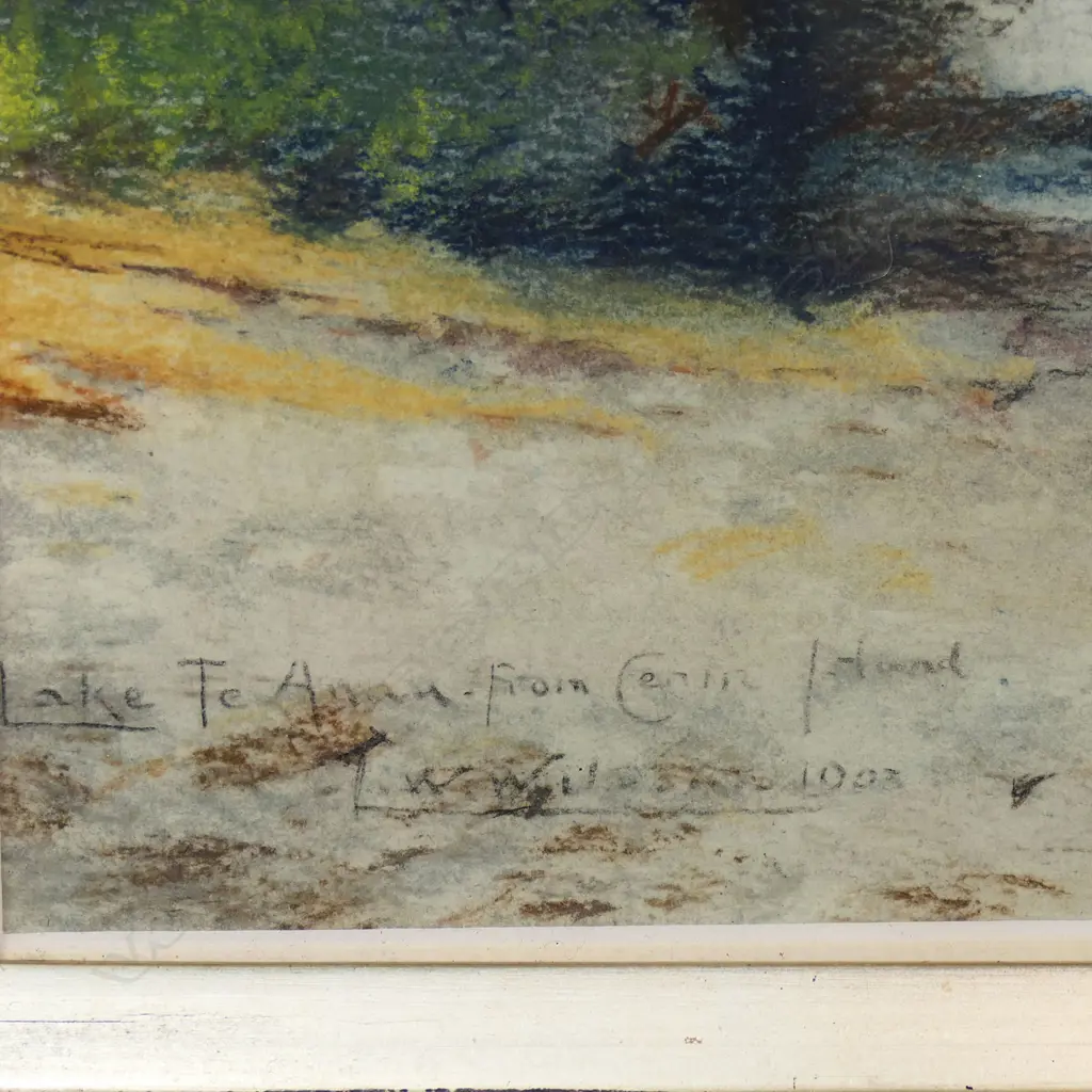 Laurence William Wilson (1850-1912) 'Lake Te Anau from Centre Island', Image 1++