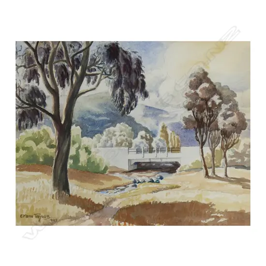 E. Mervyn Taylor (NZ 1906-64) 'Country Bridge',