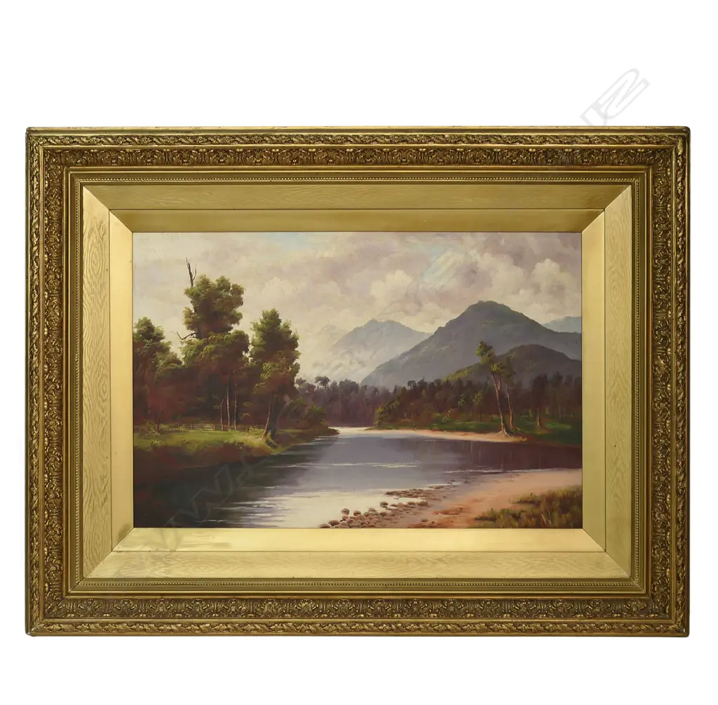 Henry William Kirkwood (1854-1925) 'Mountain Lake Scene', Image 1++