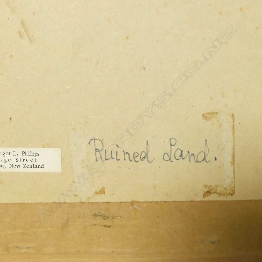 Margot Philips (NZ 1902-1988) 'Ruined Land', Image 1++