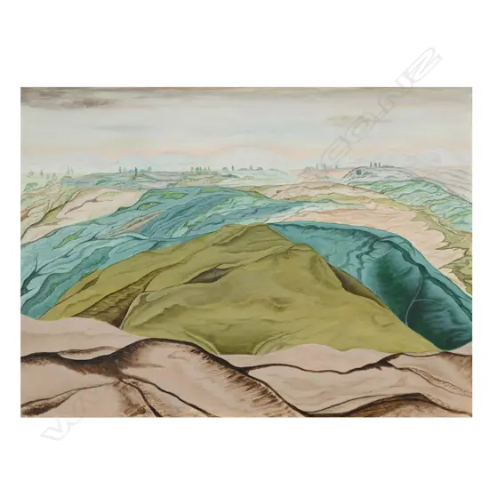 Margot Philips (NZ 1902-1988) 'Ruined Land',