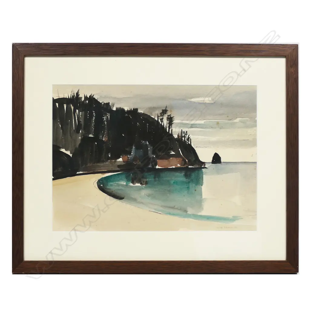 Helen Brown (NZ 1917-1986) 'Coastal Landscape', Image 1++