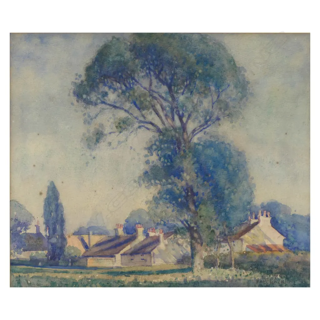Francis McCracken (1879-1959) untitled village houses Image 1++