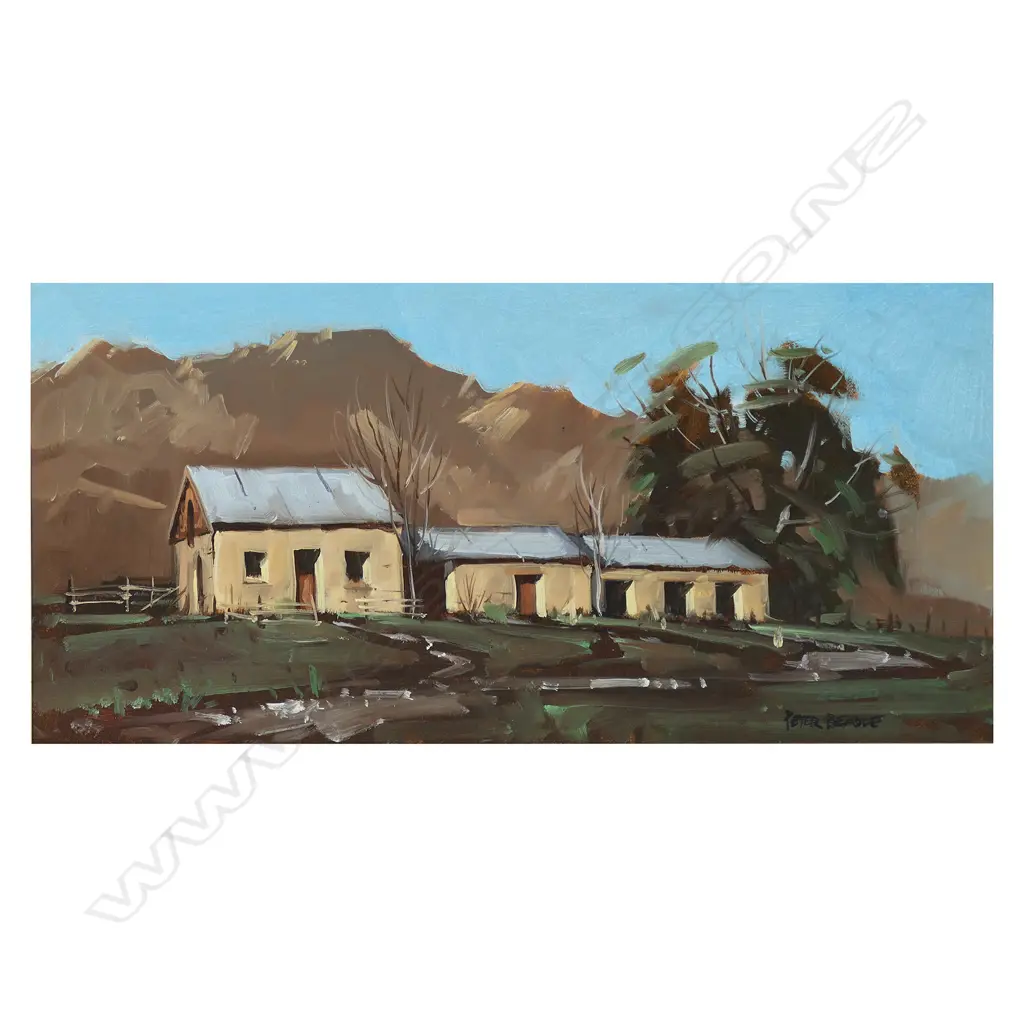 Peter Beadle (1933-2021) 'Gordon's Barn Lake Sumner Garston. Southland', Image 1++