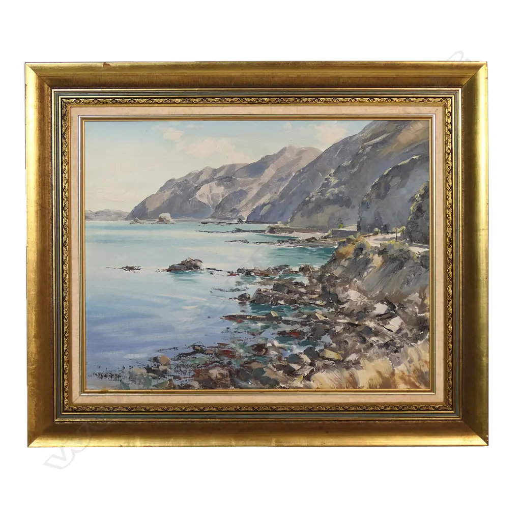 Aston Greathead (1921-2012) 'Looking South Kaikoura Coast', Image 1++