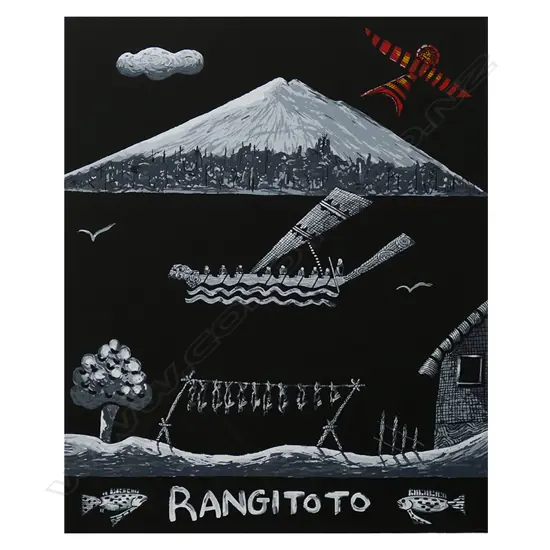 Alan Taylor (NZ 1933-2016) 'Auckland Harbour' (Rangitoto),