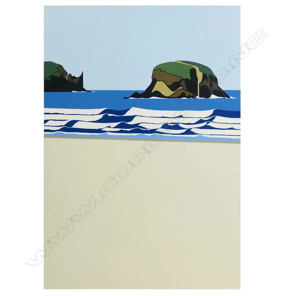 Robin White (1946-) 'Allan's Beach', screen print 18/60, Image 1++