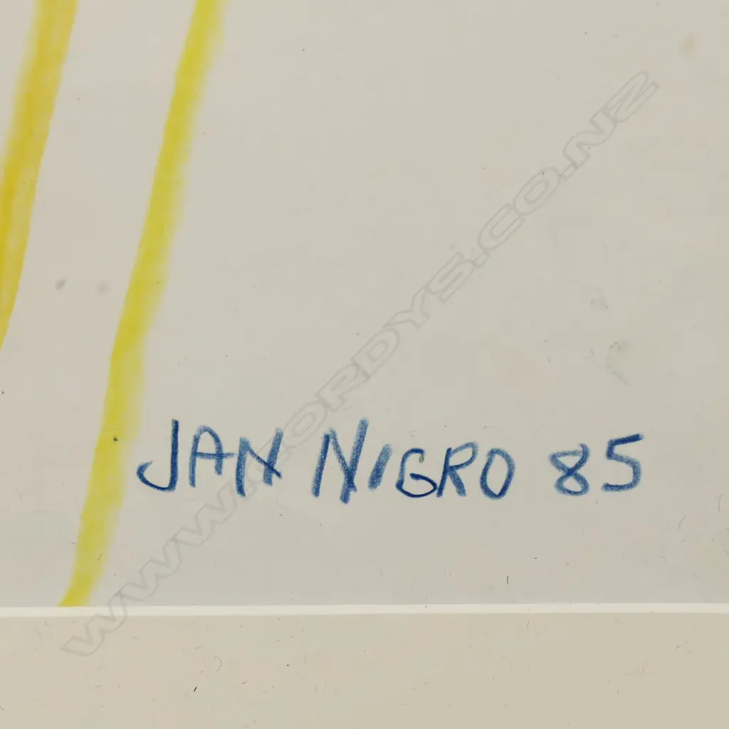 Jan Nigro (1920-2012) 'Nude' oil stick on paper, Image 1++
