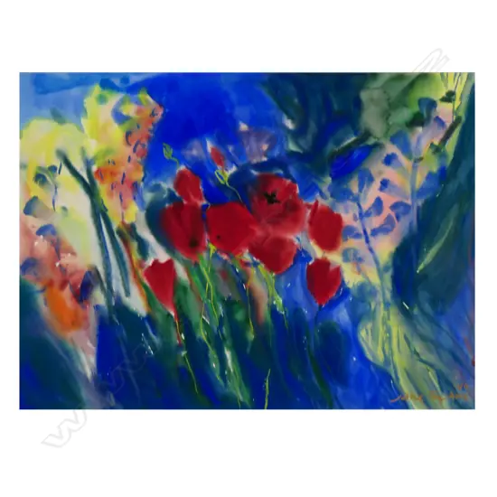 Jane Evans (NZ 1946-2012) 'Floral Abstract',