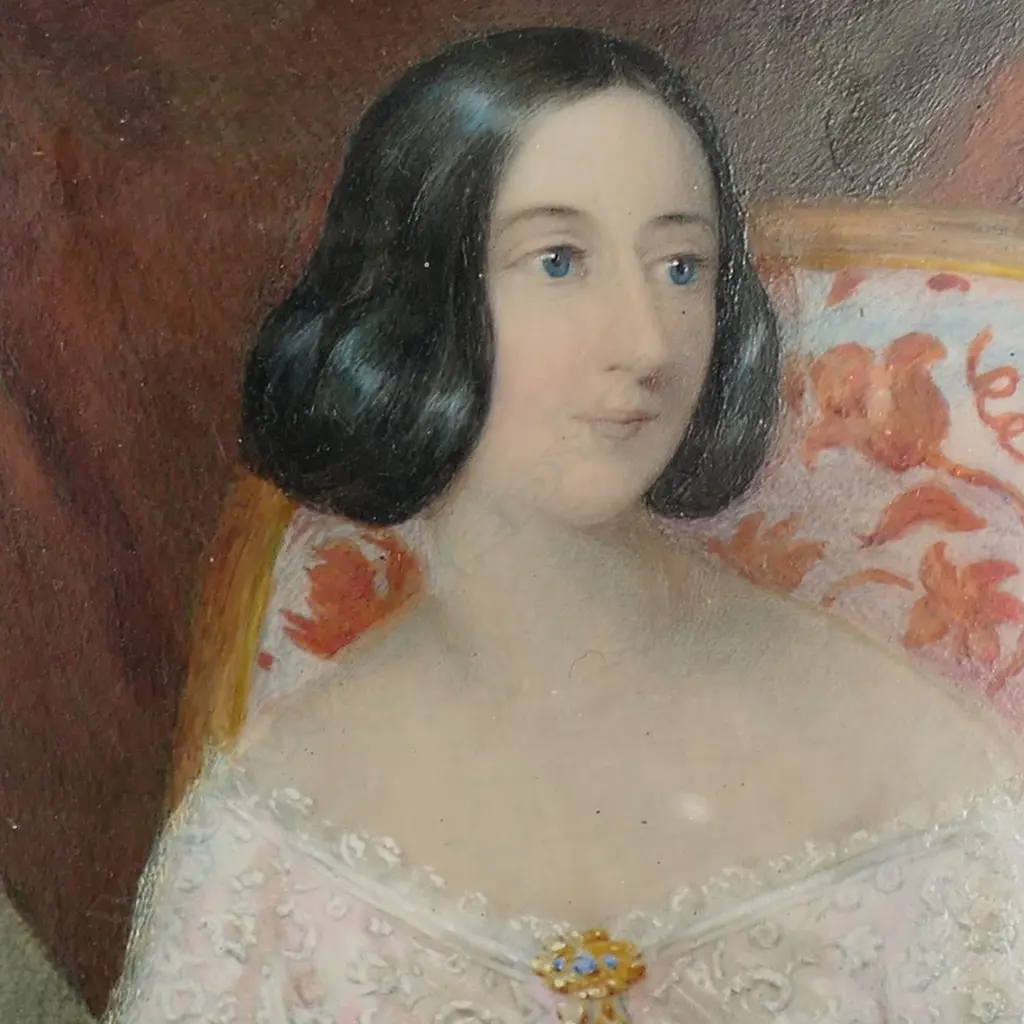 Ferdinand Henry Bischoff (UK 1795-1849) 'Portrait of Mrs Charles Phillips', Image 1++
