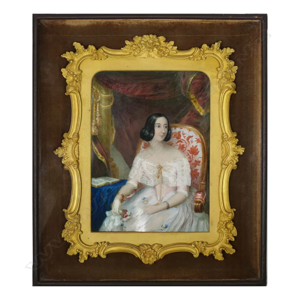 Ferdinand Henry Bischoff (UK 1795-1849) 'Portrait of Mrs Charles Phillips', Image 1++