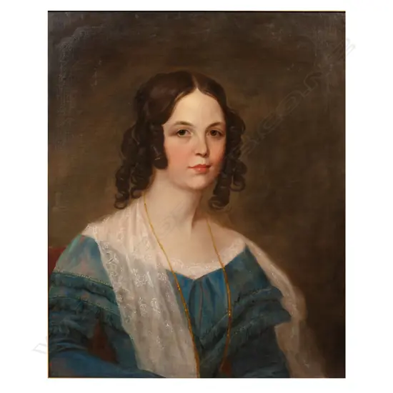 19thC artist unknown portrait of a woman,