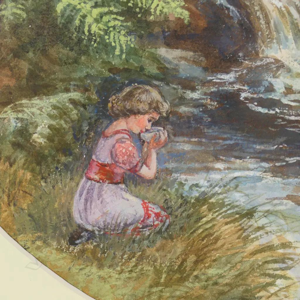 M. Dessurne (UK 1825-1885) 'By the Waterfall', Image 1++