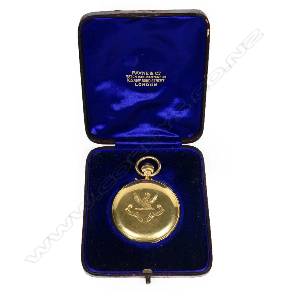 An Edwardian 18ct gold full hunter pocket watch, Image 1++