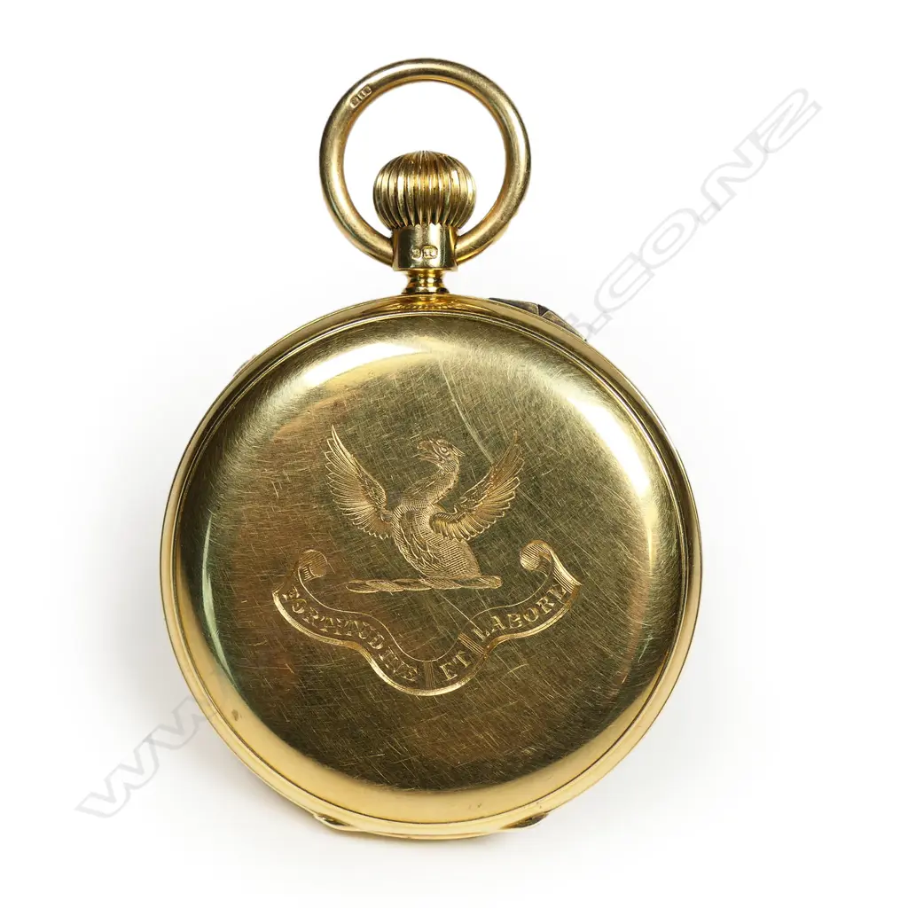 An Edwardian 18ct gold full hunter pocket watch, Image 1++