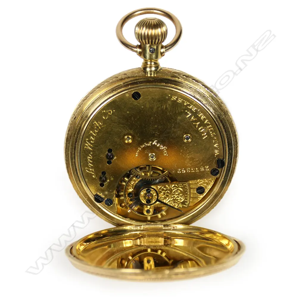 A Victorian 18ct gold full hunter pocket watch, Image 1++
