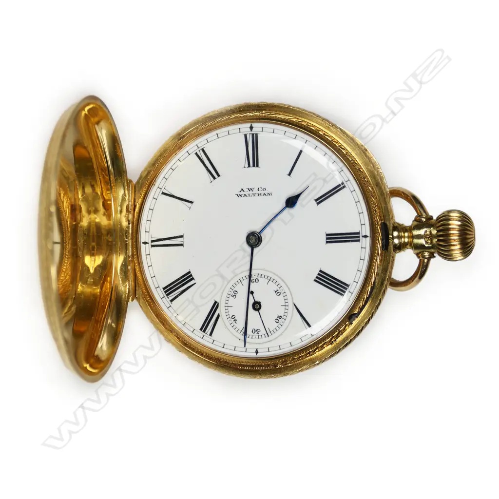A Victorian 18ct gold full hunter pocket watch, Image 1++
