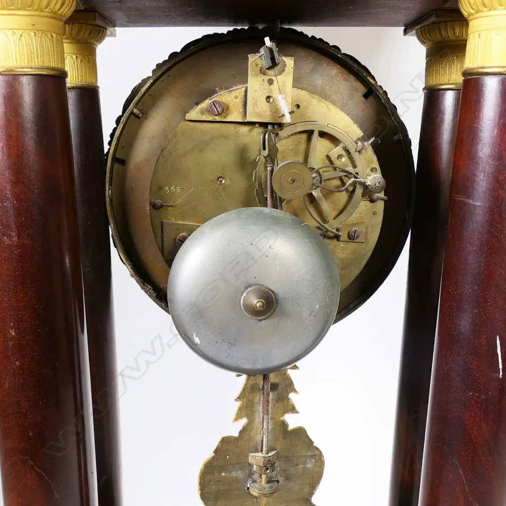 An elegant 19thC French portico clock, Image 1++