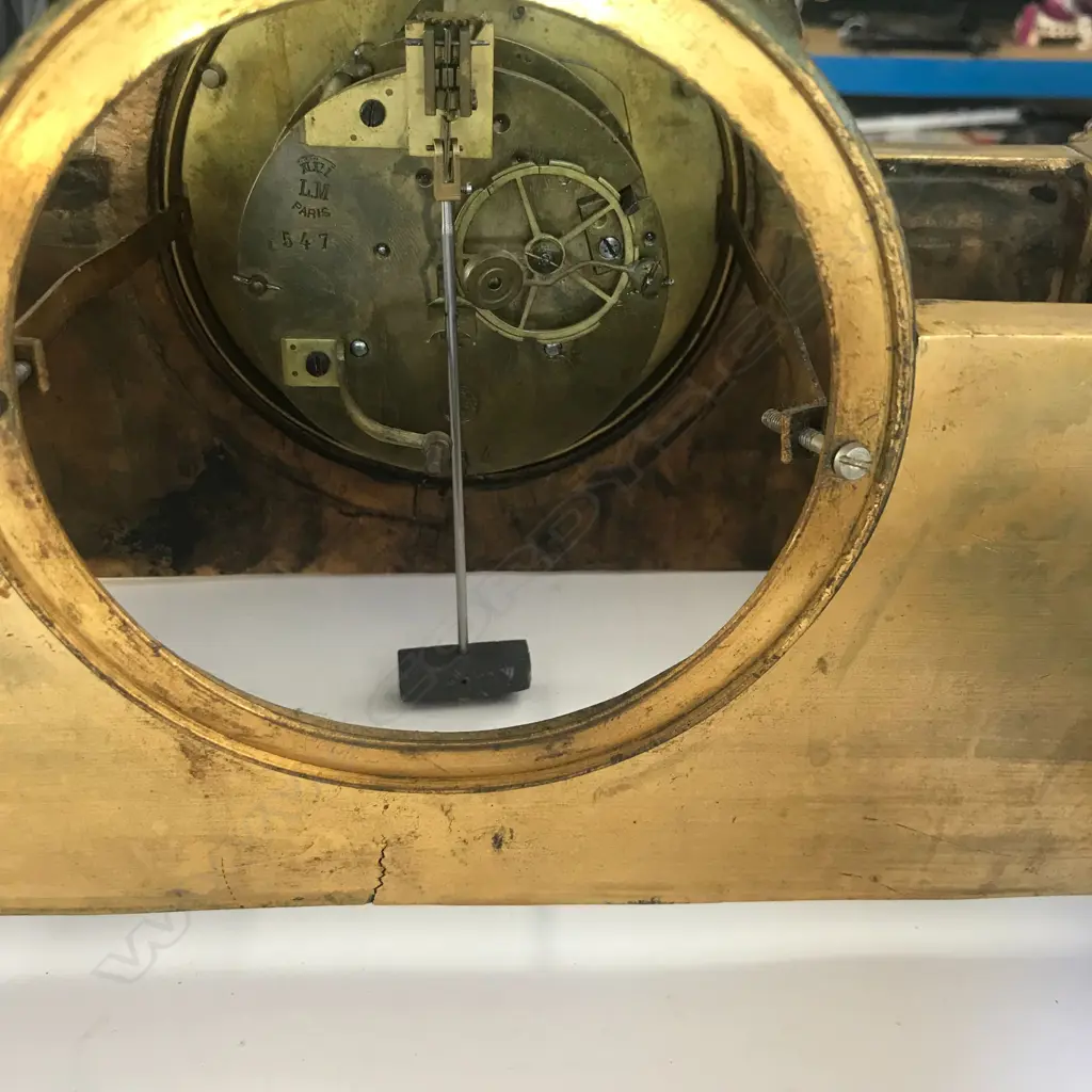 A monumental cased 19thC French mantel clock, Image 1++