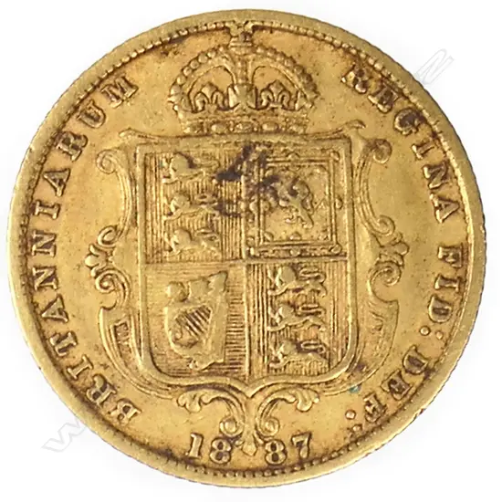 A Victorian gold half sovereign,