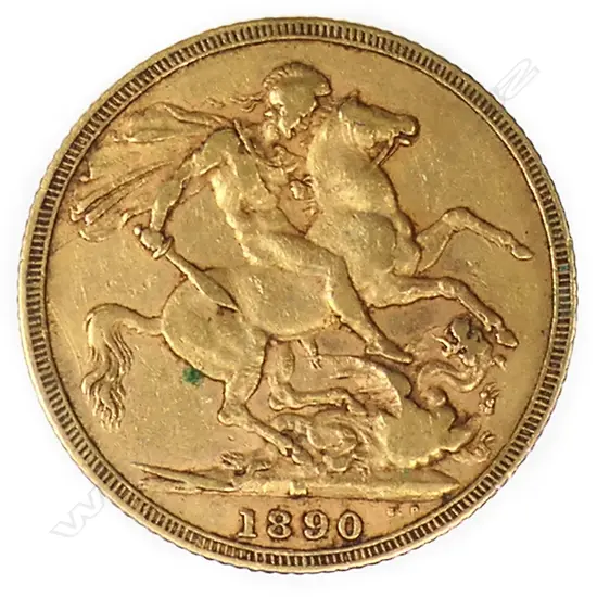 A Victorian gold sovereign,