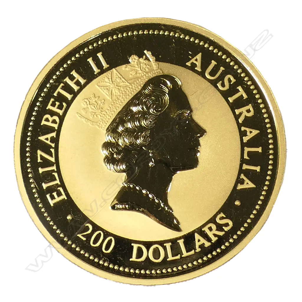 1995 'The Australian Nugget 2 oz. 9999 Gold' $200 coin Image 1++