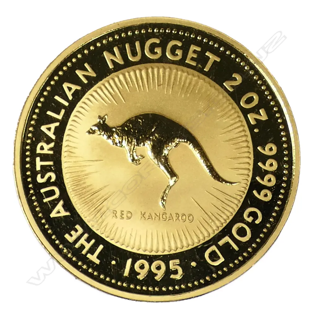 1995 'The Australian Nugget 2 oz. 9999 Gold' $200 coin Image 1++