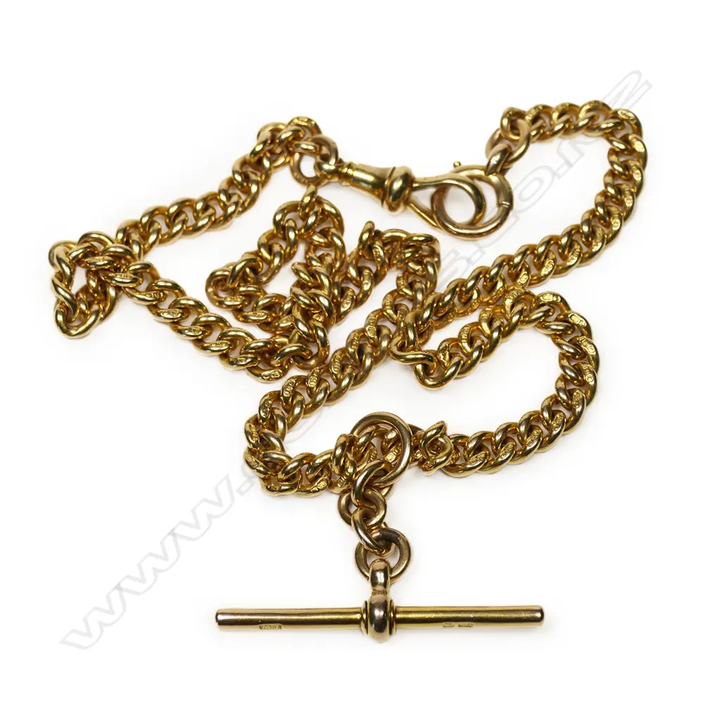 An 18ct gold fob chain, Image 1++